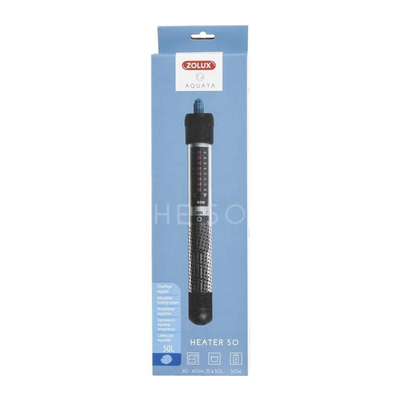 Aquarium heater - Zolux - Heater 50 - 50 W - 23 cm - For exotic fish