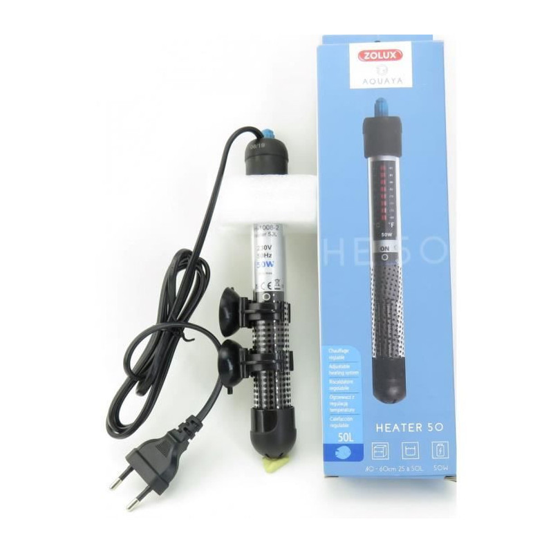 Aquarium heater - Zolux - Heater 50 - 50 W - 23 cm - For exotic fish
