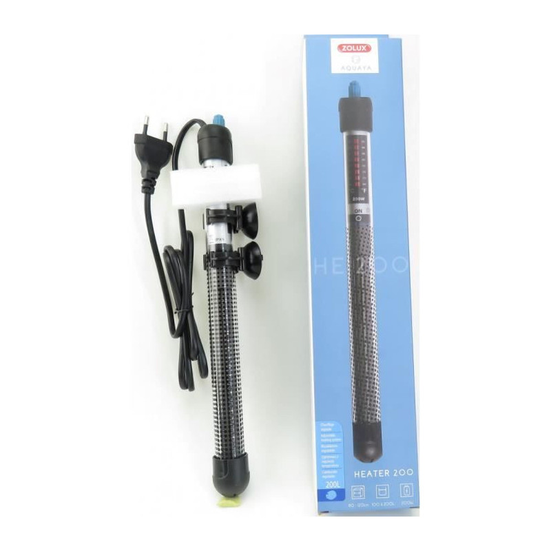 Heater - Zolux - For aquarium - Adjustable temperature up to 34°C - 2