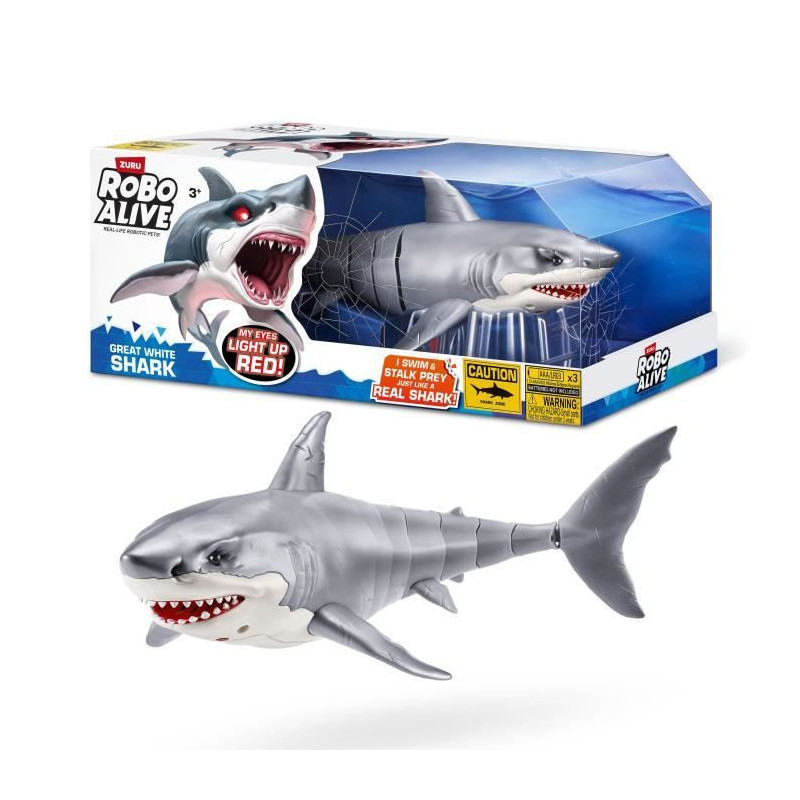Interactive Toy - ZURU - Shark Attack Robo Alive - Great White Shark w