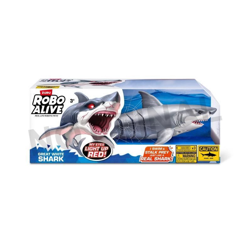 Interactive Toy - ZURU - Shark Attack Robo Alive - Great White Shark w