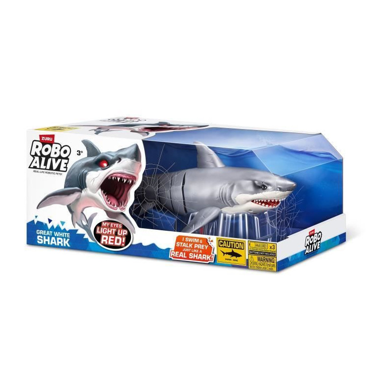 Interactive Toy - ZURU - Shark Attack Robo Alive - Great White Shark w
