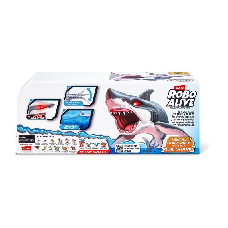 Interactive Toy - ZURU - Shark Attack Robo Alive - Great White Shark w