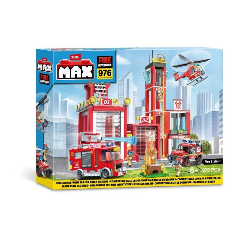 Construction Set - ZURU - Fire Station Large (976 pieces) - Create a f