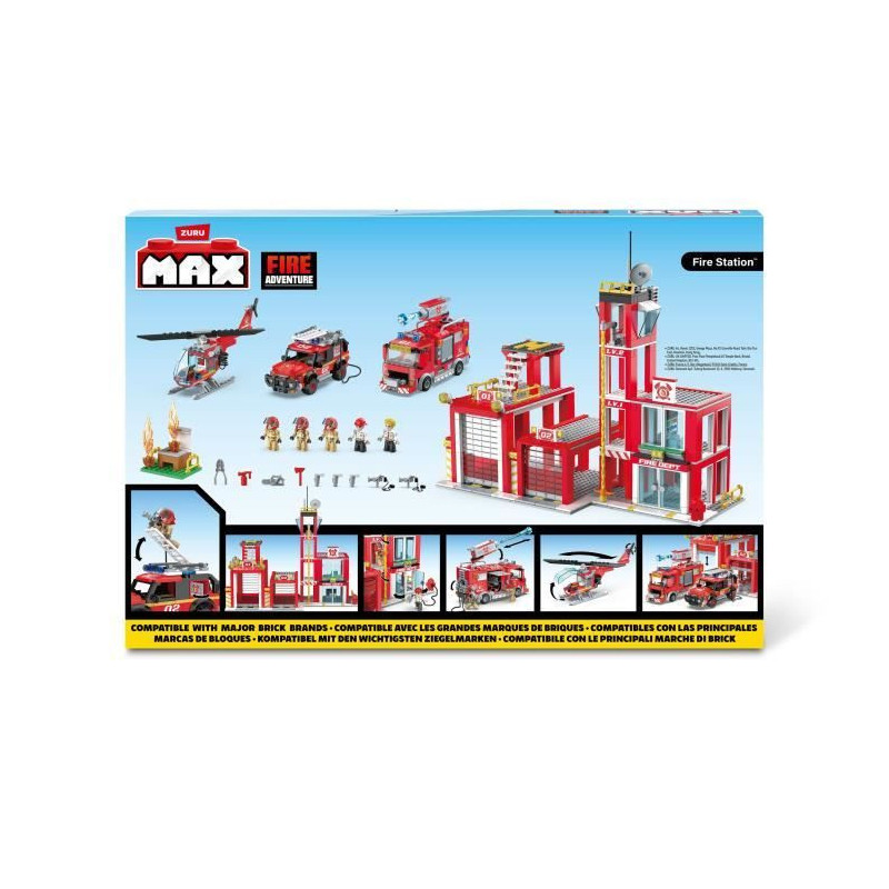 Construction Set - ZURU - Fire Station Large (976 pieces) - Create a f