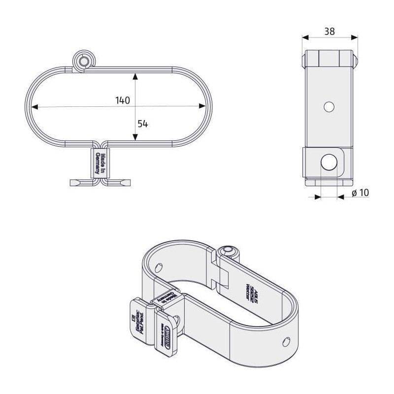 Padlock holder - ABUS - 131/140 GateSec - Protection of construction s