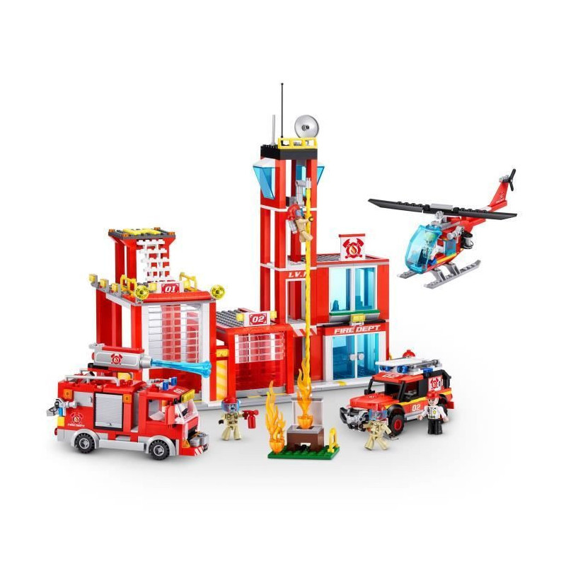 Construction Set - ZURU - Fire Station Large (976 pieces) - Create a f