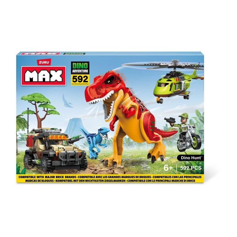 Construction Set - ZURU - Dino Adventure Dino Hunt (592 pieces) - Preh