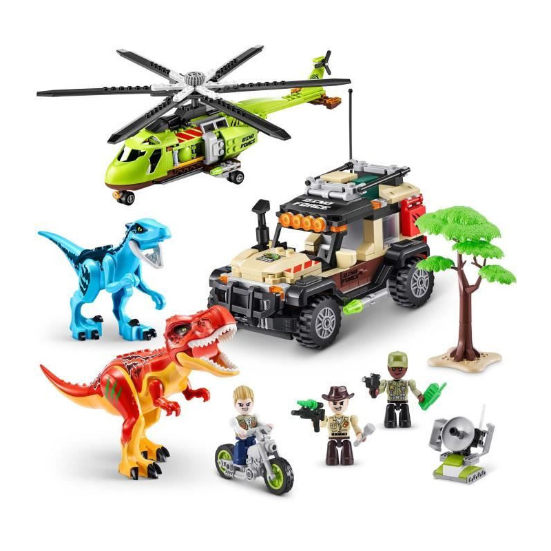Construction Set - ZURU - Dino Adventure Dino Hunt (592 pieces) - Preh