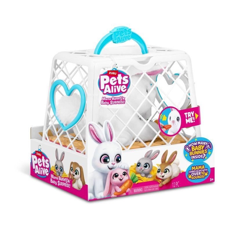 Interactive Game - ZURU - PETS ALIVE Mama Bunny & Baby - Sound Bunny -
