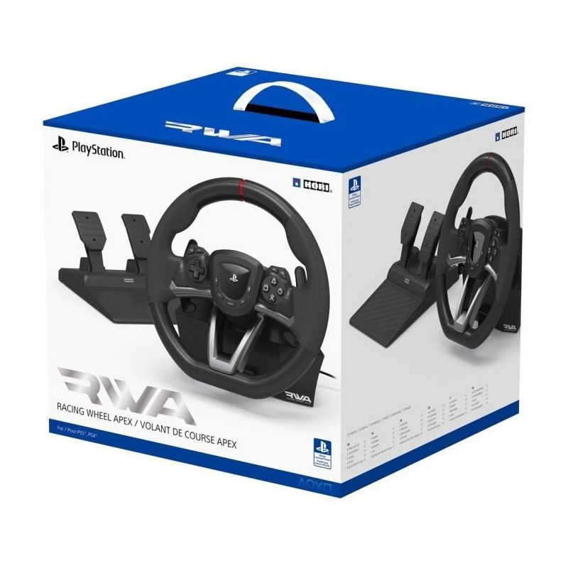 HORI Racing Wheel APEX P5 Racing Steering Wheel and Pedal Set for PC P