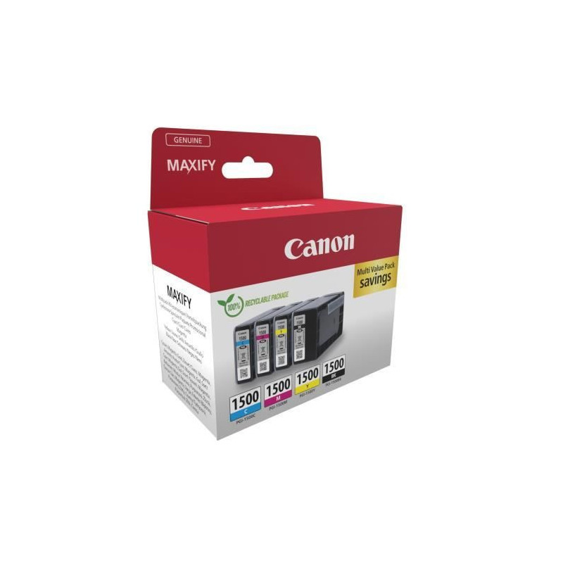 Multipack ink cartridges - CANON - PGI-1500 Black/Cyan/Magenta/Yellow