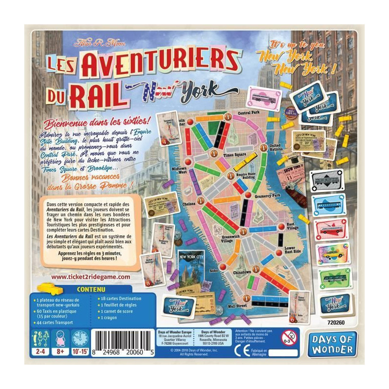 Days of Wonder | Rail adventurers: New York | Board game | From 8 year