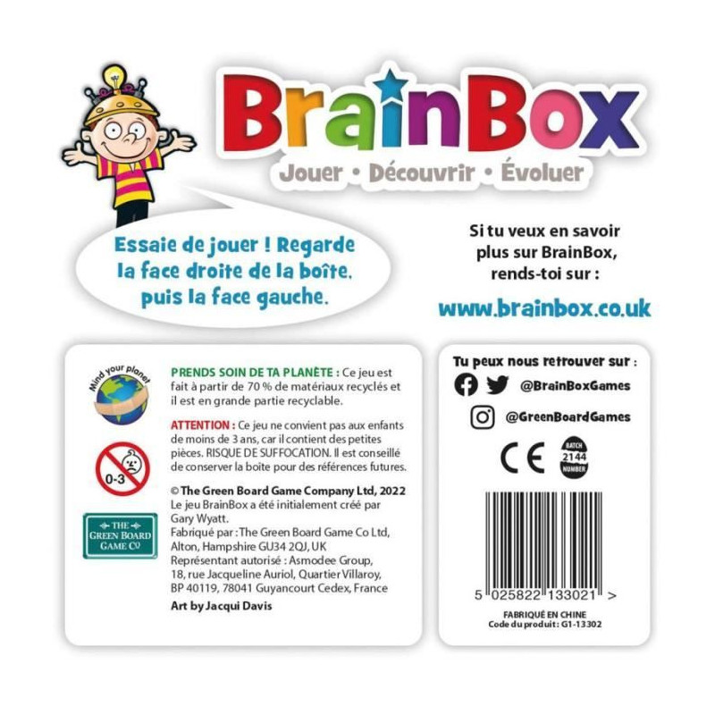 Board game - BrainBox - Animals - Observation and memory game - 1 play