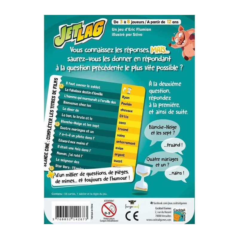 ASMODEE - JetLag - Board Game - Mixed - Ages 12