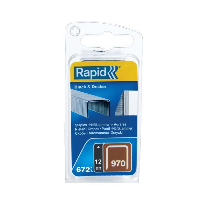 Galvanized Staples - RAPID - 970/12mm - Blister 672
