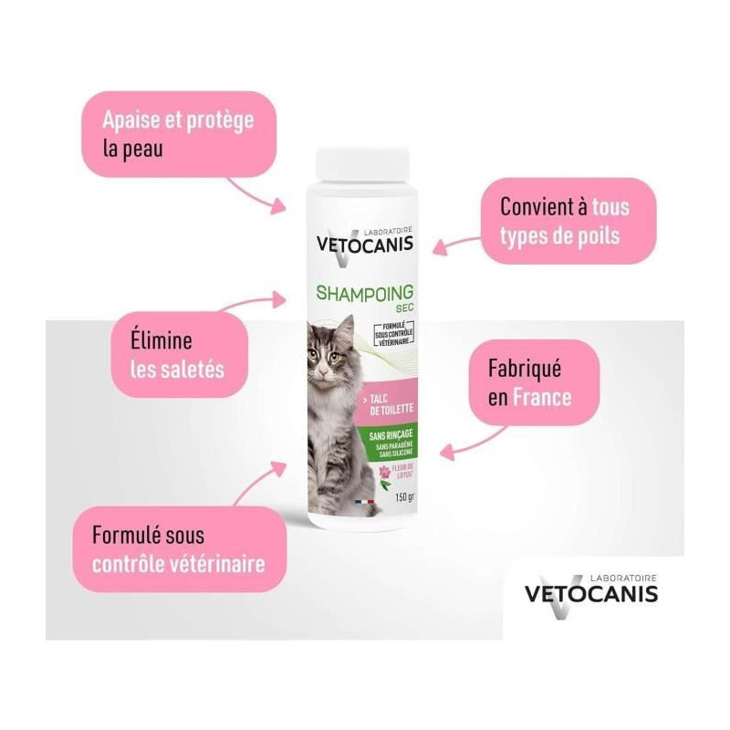 Dry shampoo - VETOCANIS - 150gr for Cats