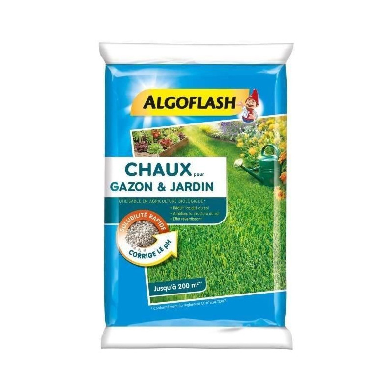 ALGOFLASH Lime for lawn and garden - 10 kg
