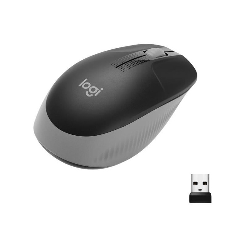 LOGITECH - M190 Mid Gray Wireless Mouse