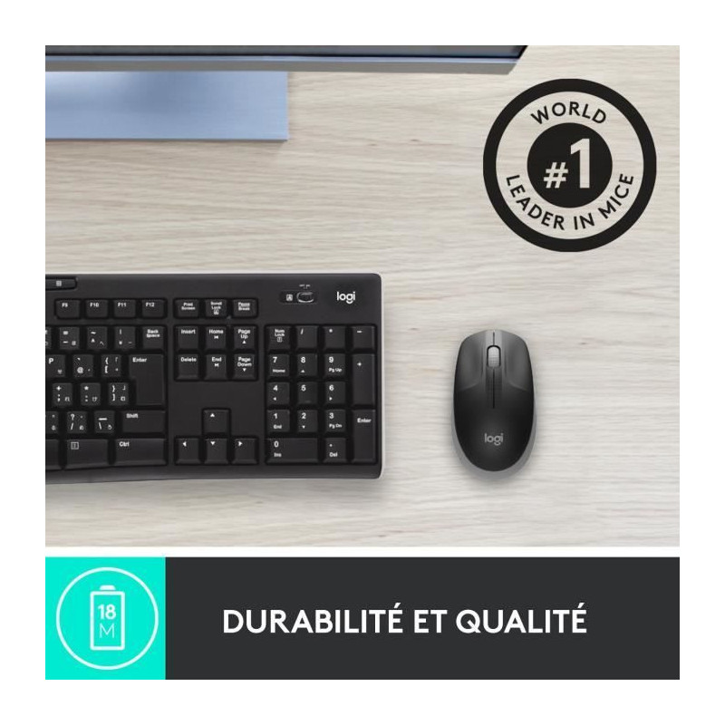 LOGITECH - M190 Mid Gray Wireless Mouse