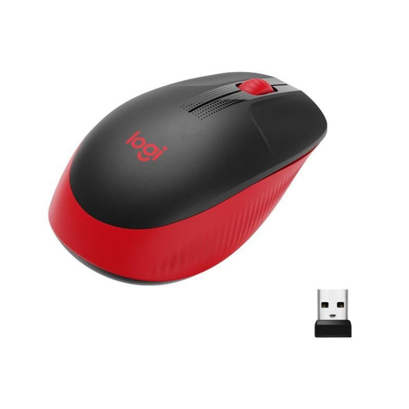 LOGITECH - M190 Red Wireless Mouse