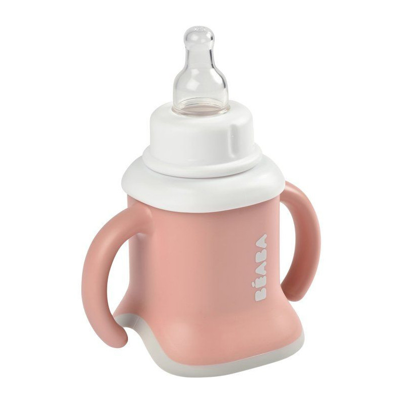 BEABA evoluclip 3 in 1 old pink mug