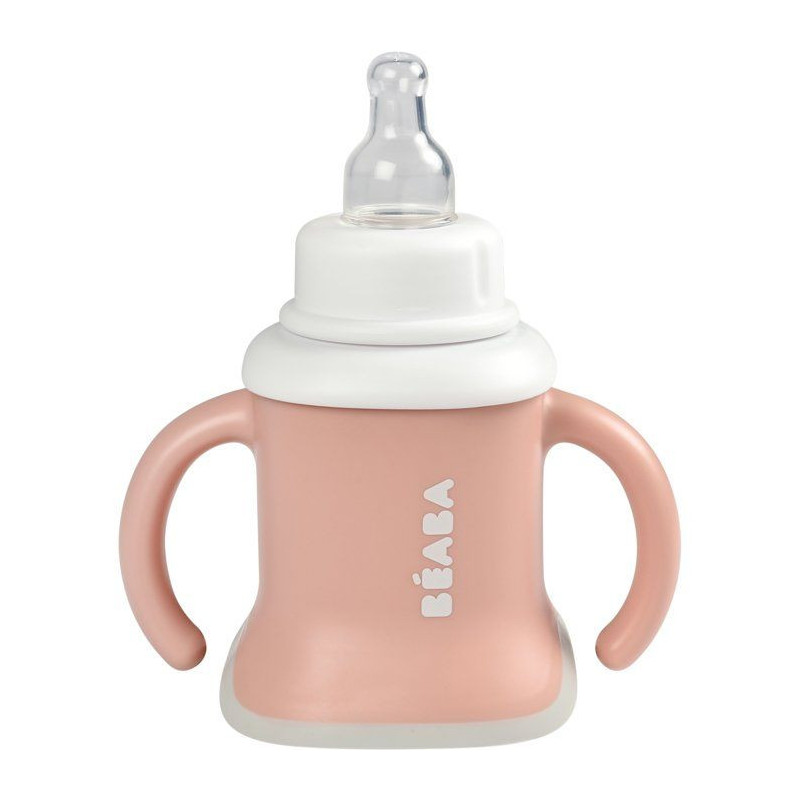 BEABA evoluclip 3 in 1 old pink mug