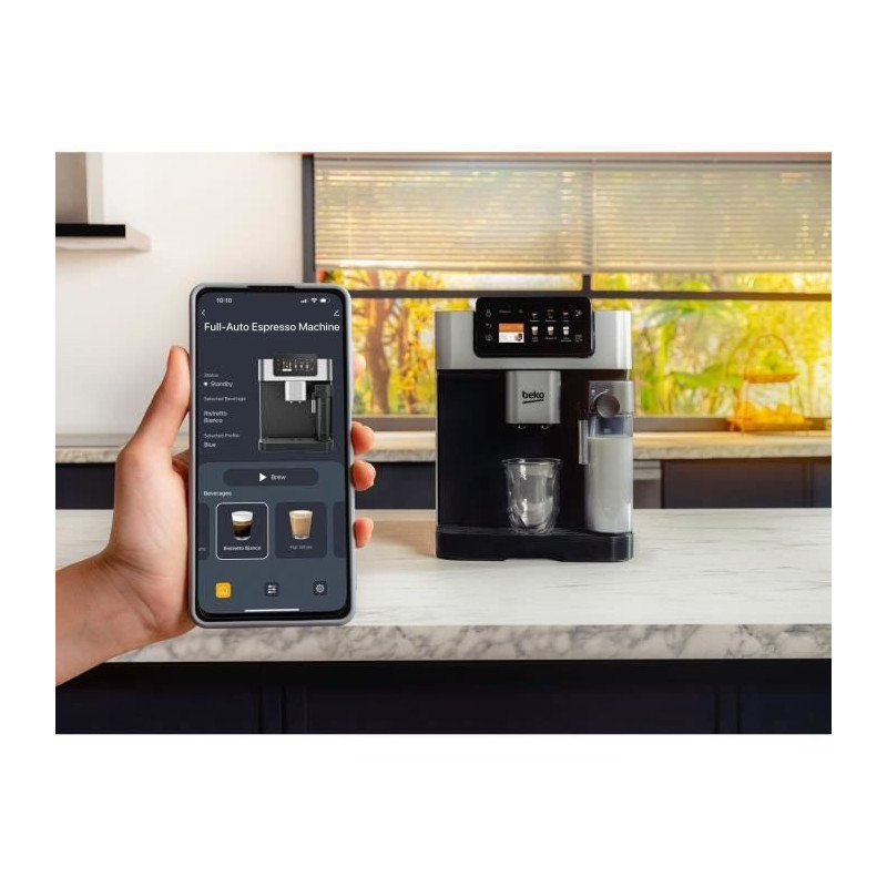 Coffee machine with grinder - BEKO - CEG7348X - 1350 W - 250g beans -