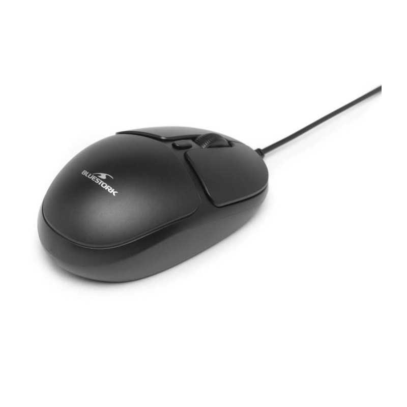 Wired mouse - BLUESTORK - OFFICE 10 - PC / Mac - Black