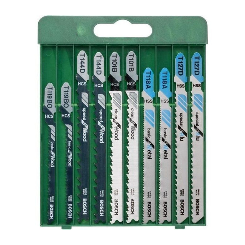 BOSCH Accessories - set 10 jigsaw blades -