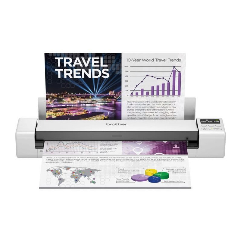 BROTHER DS-940 Mobile Scanner - A4 - Duplex - WiFi - Integrated Batter