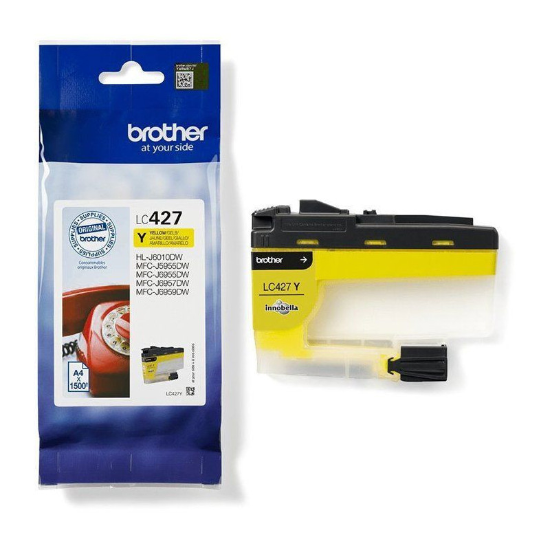 Ink cartridge LC427Y - BROTHER - Yellow - 1500 pages - For Brother MFC