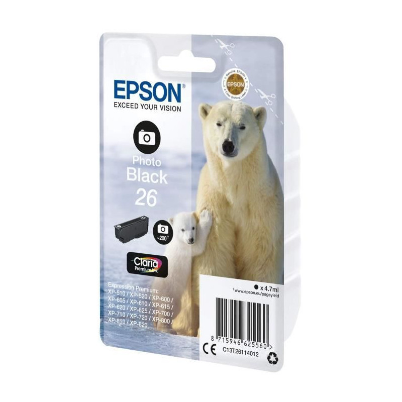 Epson T2611 Polar Bear Ink Cartridge Black Photo