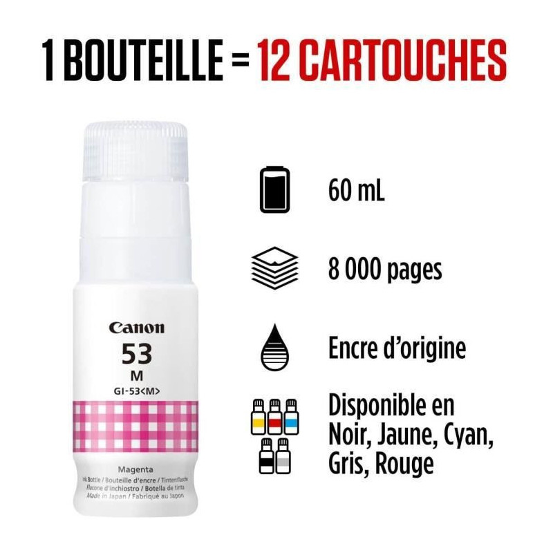 Ink bottle - Canon - GI -53M - Magenta - Pixma G650 and G550 compatibi