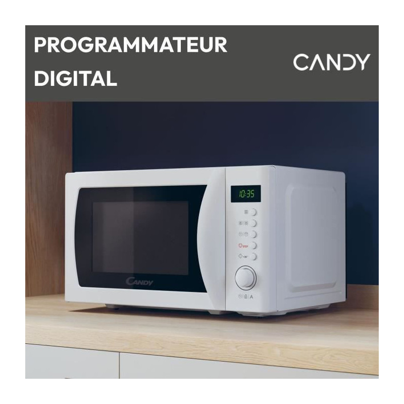 CMWA20SDLW Mono CANDY Idea microwave - 20L - MO: 700W - Digital UI - 8