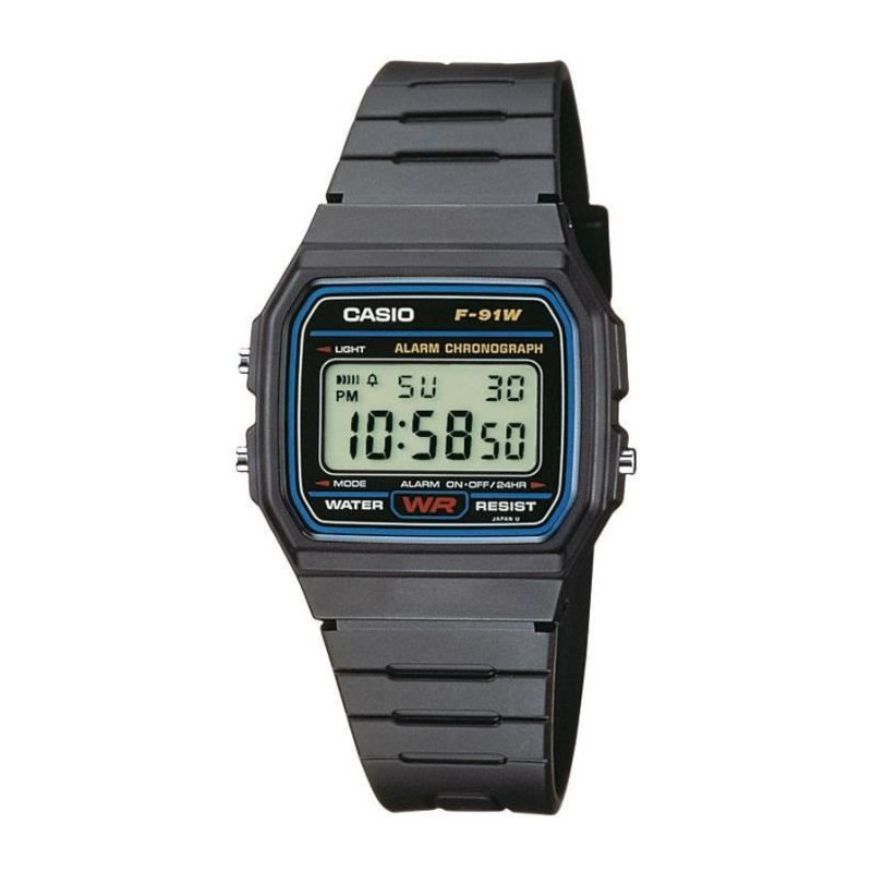 Watch - Casio - Vintage - Black - Digital - Resin - Waterproof WR ISO