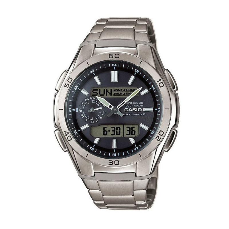 CASIO - Titanium watch - WAVECEPTOR - gray