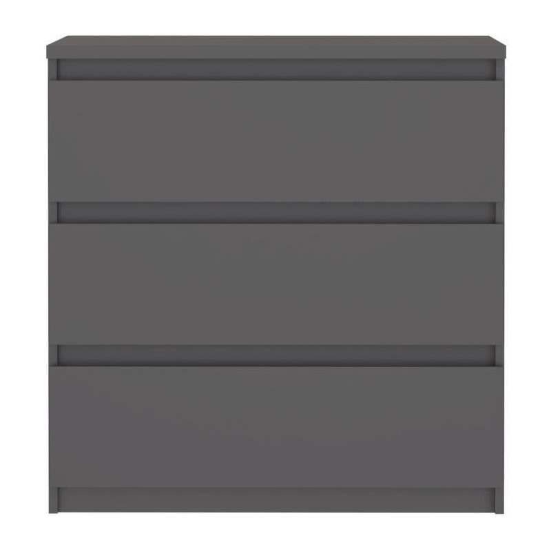 Chest of drawers - CHELSEA - 3 drawers - Anthracite - 77.2 x 42.2 x 79