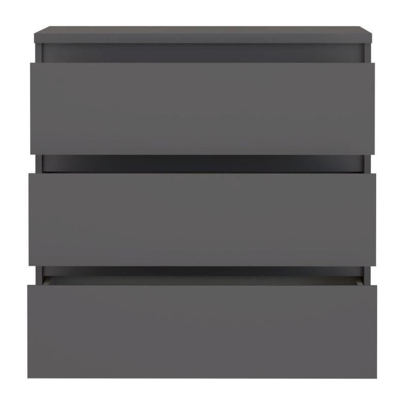 Chest of drawers - CHELSEA - 3 drawers - Anthracite - 77.2 x 42.2 x 79
