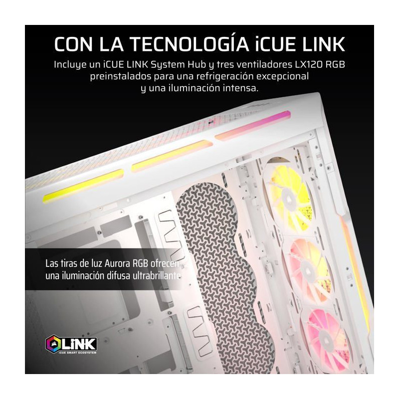 ATX PC Case - CORSAIR - 5000T LX RGB - 3 LX120 RGB Fans - Aurora RGB L