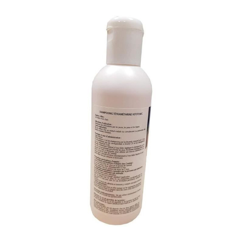 VETOTONIC Tetramethrin shampoo - For dogs and cats