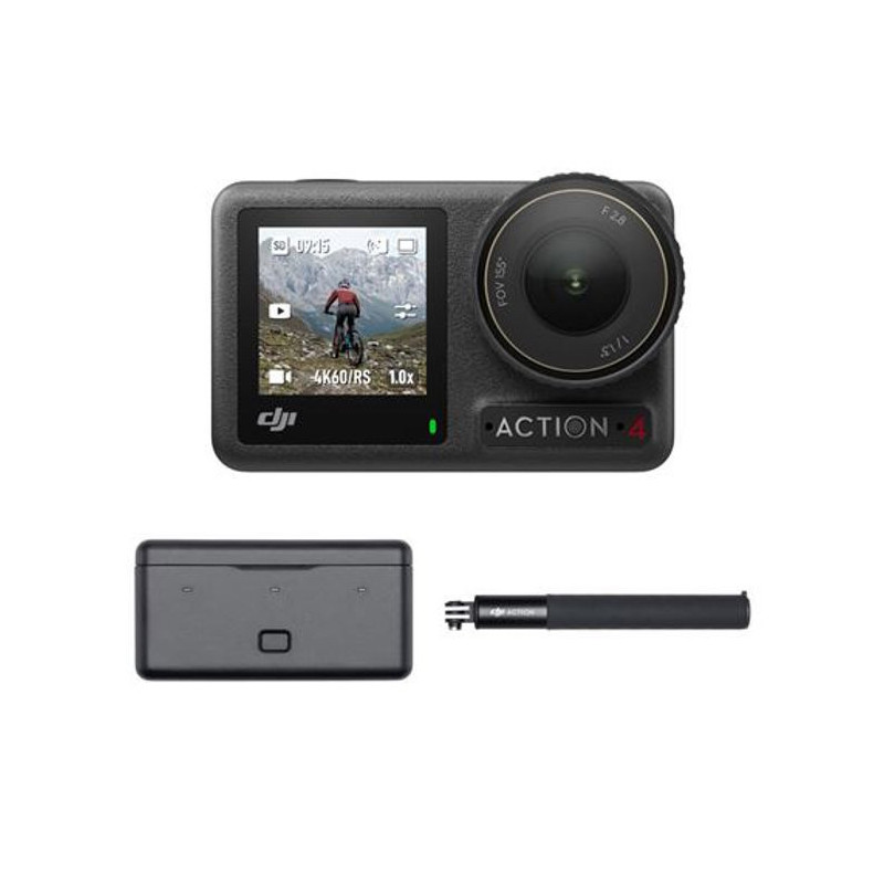 Action Camera - DJI - Osmo Action 4 Adventure Combo - 1/1.3 inch Senso