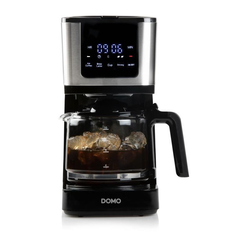 Filter coffee maker - DOMO - DO733K - 900 W - 4 to 10 cups - LCD scree