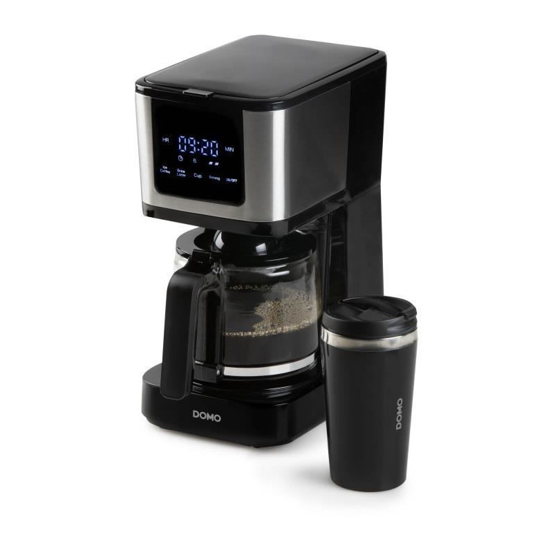 Filter coffee maker - DOMO - DO733K - 900 W - 4 to 10 cups - LCD scree
