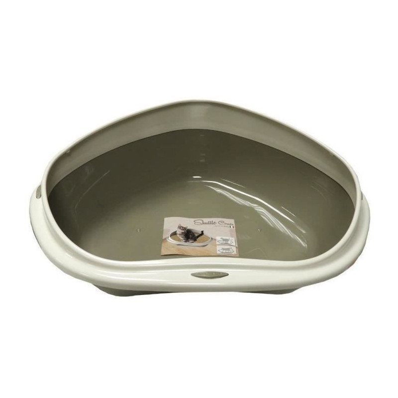AIME Litter box with corner litter - 58 x 48 x 20,5 cm - For kittens