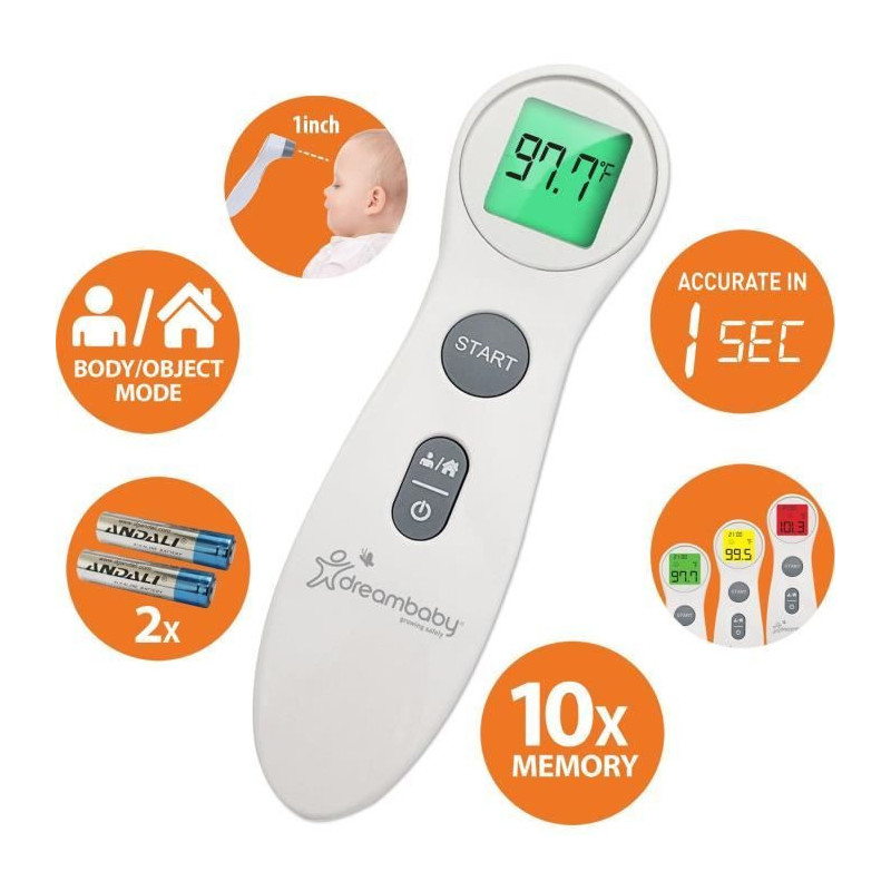 Digital Forehead Thermometer - DREAMBABY - Non-Contact Infrared - Feve