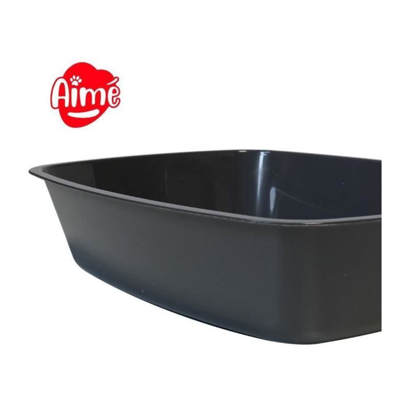 AIME Litterbox without rim - rounded edges - 43 x 31 x 10 cm - for cat