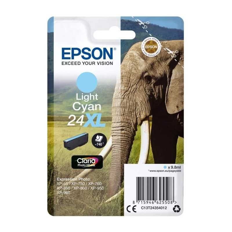 EPSON Cartridge T2435 - Elephant - Light Cyan XL