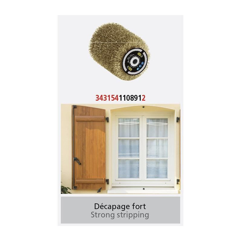 Brush Brush 0.3mm Ø80mm - L 100mm to strip/Drawer