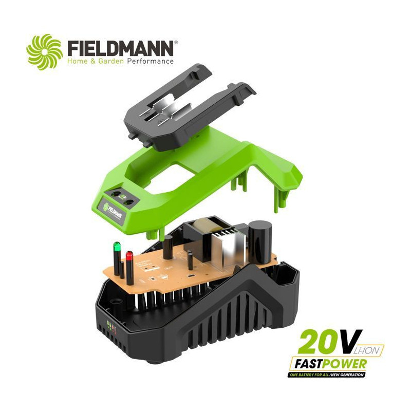 Charger - FIELDMANN - For 20V battery - Charges 2Ah in 60 min - Compat